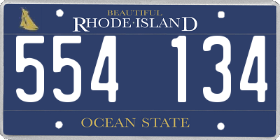 RI license plate 554134