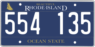 RI license plate 554135