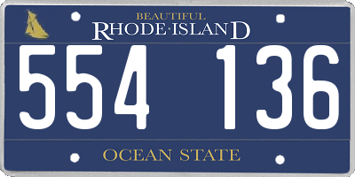 RI license plate 554136