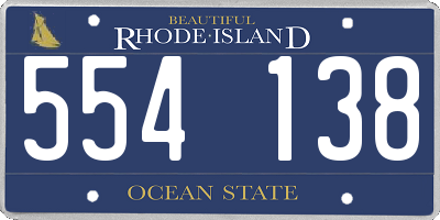 RI license plate 554138