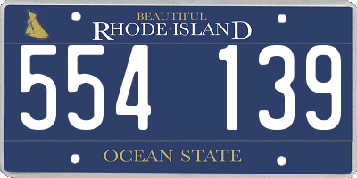RI license plate 554139