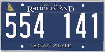 RI license plate 554141