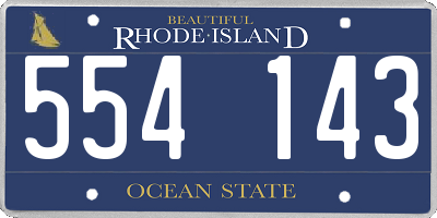 RI license plate 554143