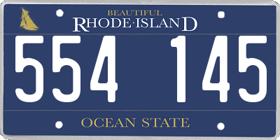 RI license plate 554145