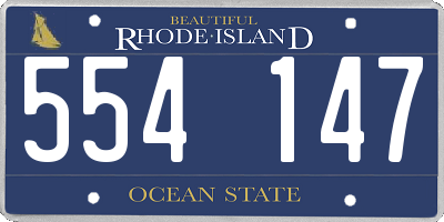 RI license plate 554147
