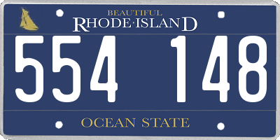 RI license plate 554148