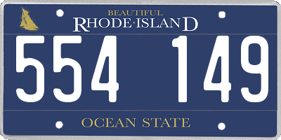 RI license plate 554149