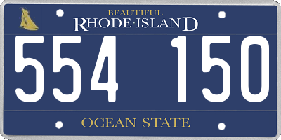 RI license plate 554150