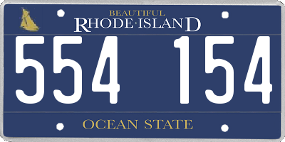 RI license plate 554154