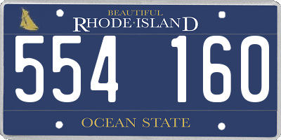 RI license plate 554160
