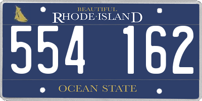 RI license plate 554162