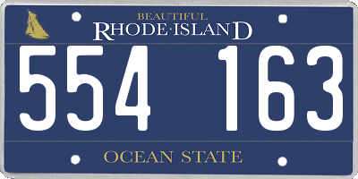 RI license plate 554163