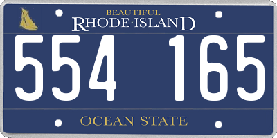 RI license plate 554165