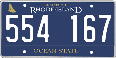 RI license plate 554167