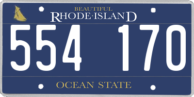RI license plate 554170