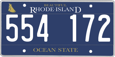 RI license plate 554172