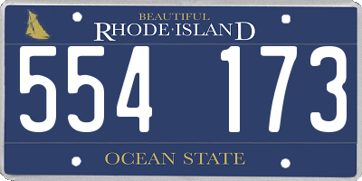 RI license plate 554173