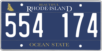 RI license plate 554174