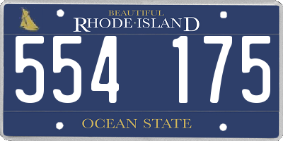 RI license plate 554175