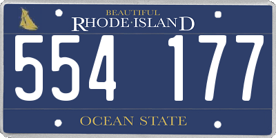 RI license plate 554177