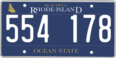 RI license plate 554178