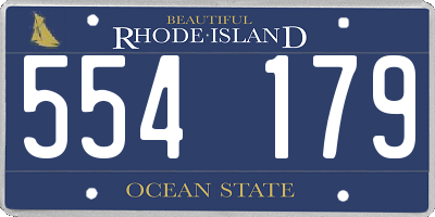 RI license plate 554179
