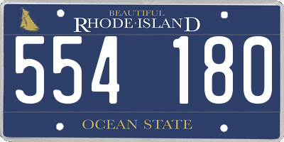 RI license plate 554180