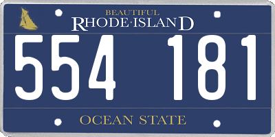 RI license plate 554181