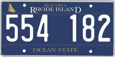 RI license plate 554182