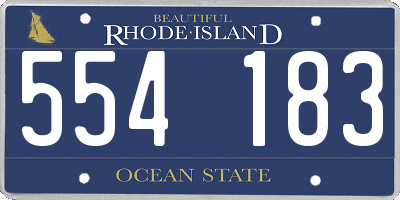 RI license plate 554183
