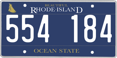RI license plate 554184