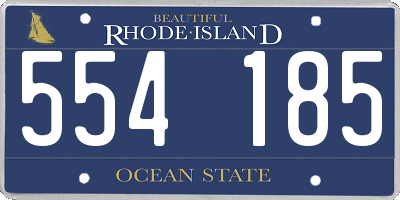 RI license plate 554185