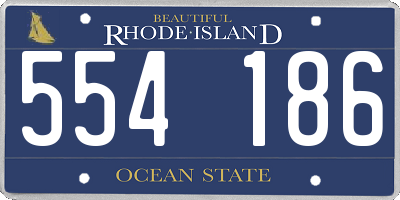 RI license plate 554186