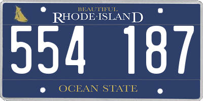 RI license plate 554187