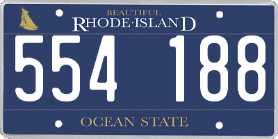 RI license plate 554188