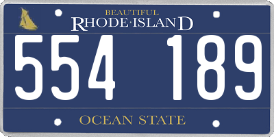 RI license plate 554189