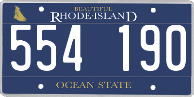 RI license plate 554190