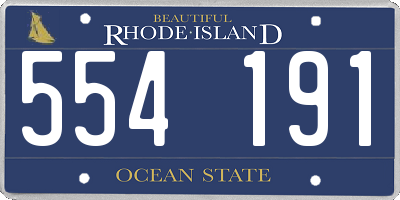 RI license plate 554191