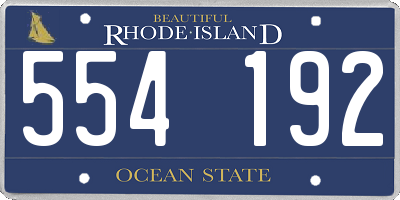 RI license plate 554192