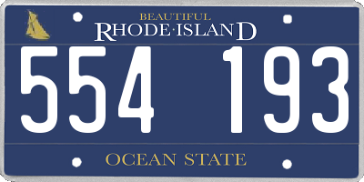 RI license plate 554193