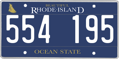 RI license plate 554195