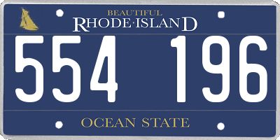 RI license plate 554196
