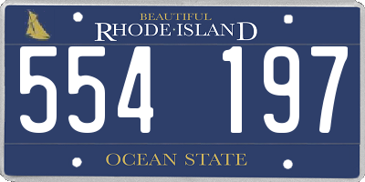 RI license plate 554197