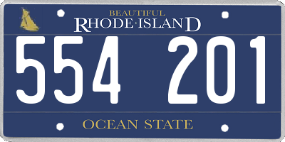 RI license plate 554201