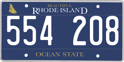 RI license plate 554208