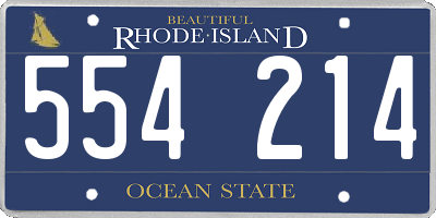 RI license plate 554214