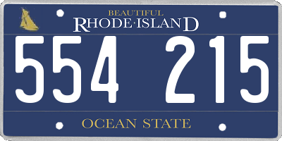 RI license plate 554215