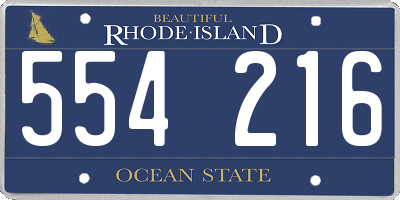 RI license plate 554216