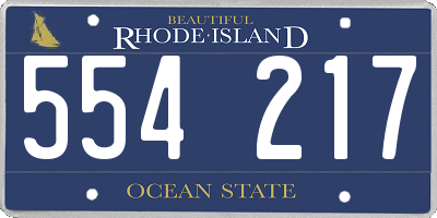 RI license plate 554217