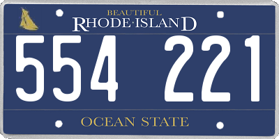 RI license plate 554221